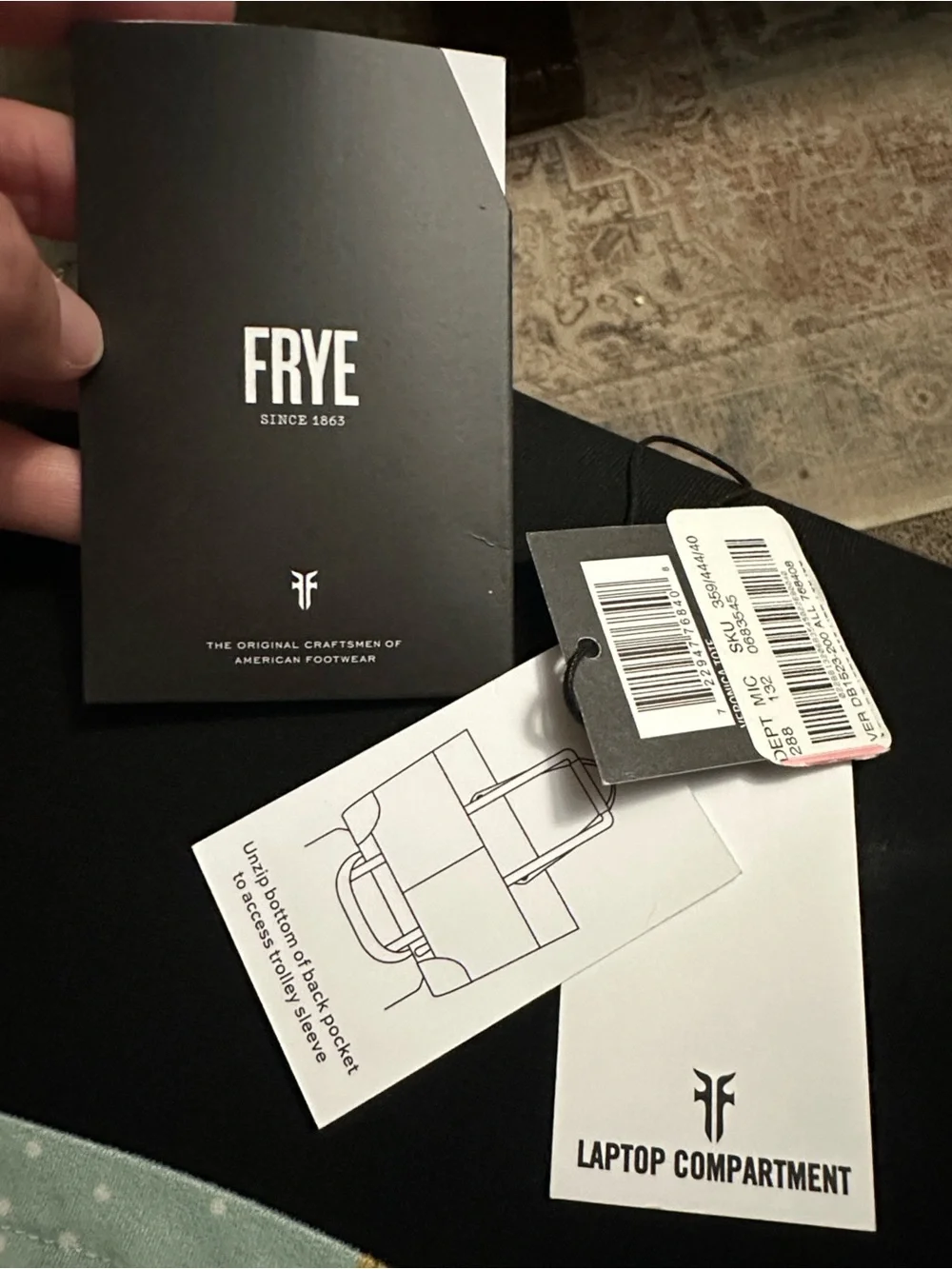 Frye branded laptop